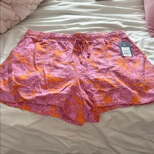 Universal Thread Pink and Orange Floral Athletic Shorts